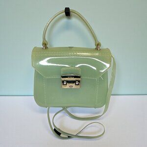 Furla Candy mini crossbody bag ina mint green jelly PVC